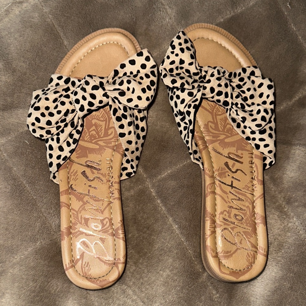 Blowfish Polka Dot Bow Sandals